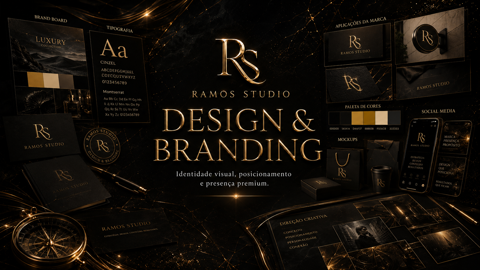 Design e branding Ramos Studio